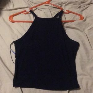 Dark blue halter top